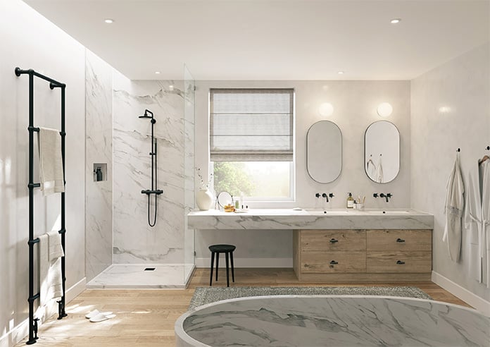 Tanami Voile, Grey Haze - Motorised Roman Blind - Image 8